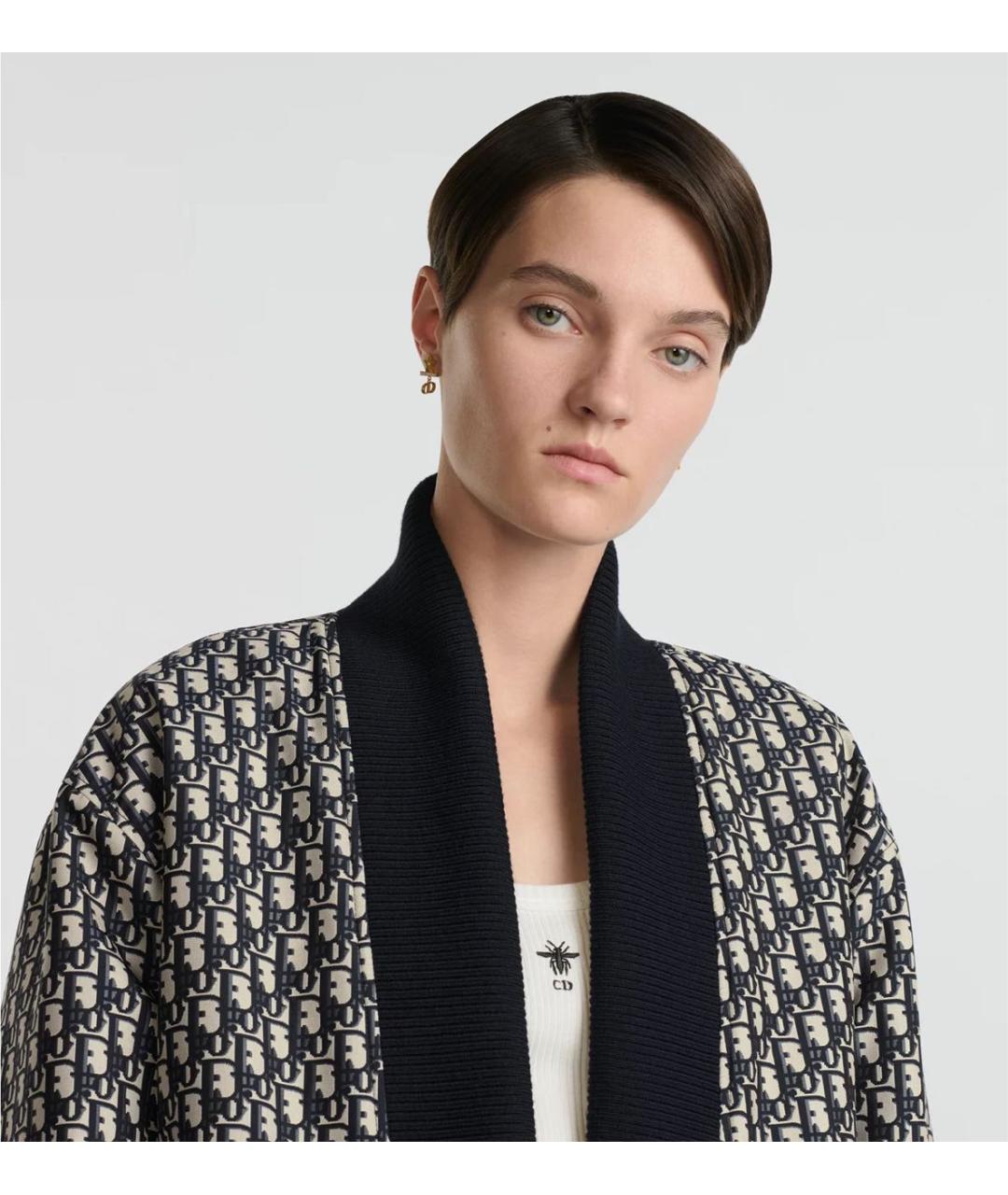 CHRISTIAN DIOR Темно-синяя полиэстеровая куртка, фото 4