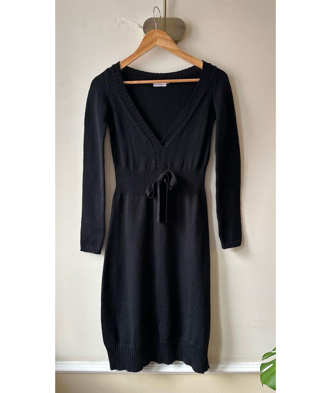 MAX&CO Черное шерстяное повседневное платье, фото 7