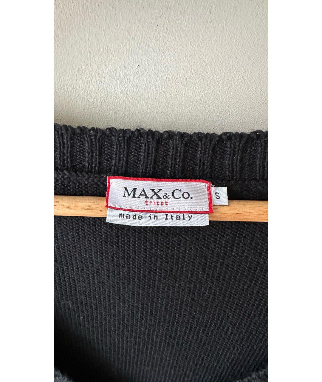 MAX&CO Черное шерстяное повседневное платье, фото 4