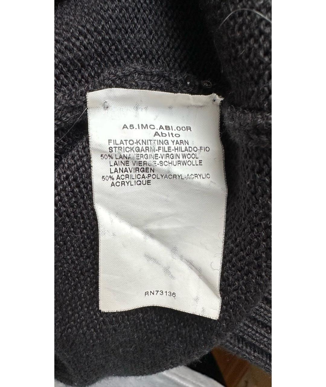 MAX&CO Черное шерстяное повседневное платье, фото 5