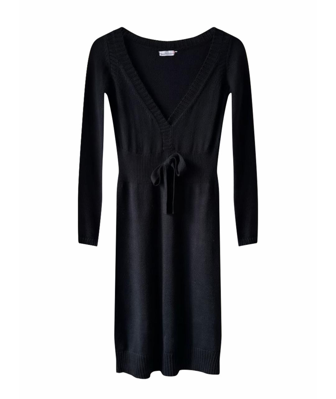 MAX&CO Черное шерстяное повседневное платье, фото 1