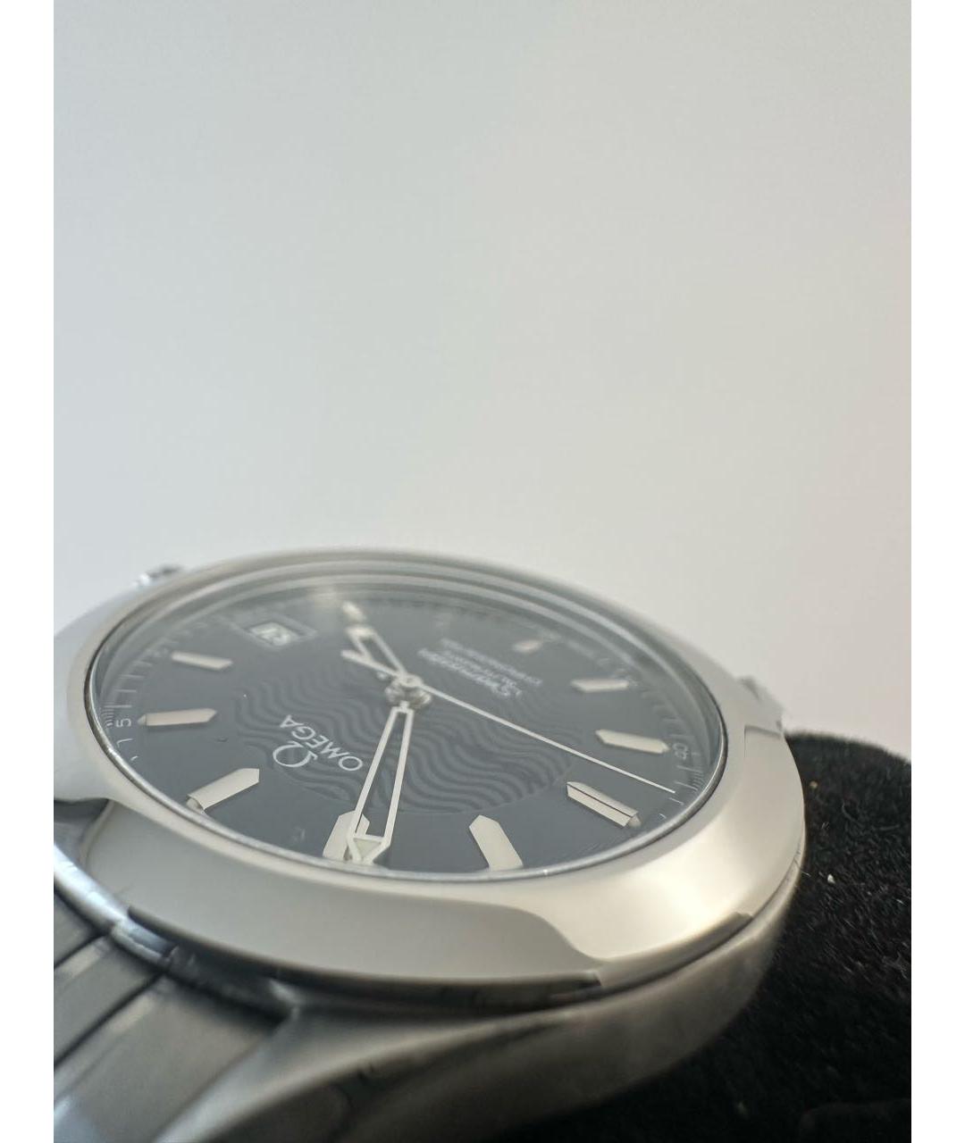 OMEGA Серые стальные часы, фото 3