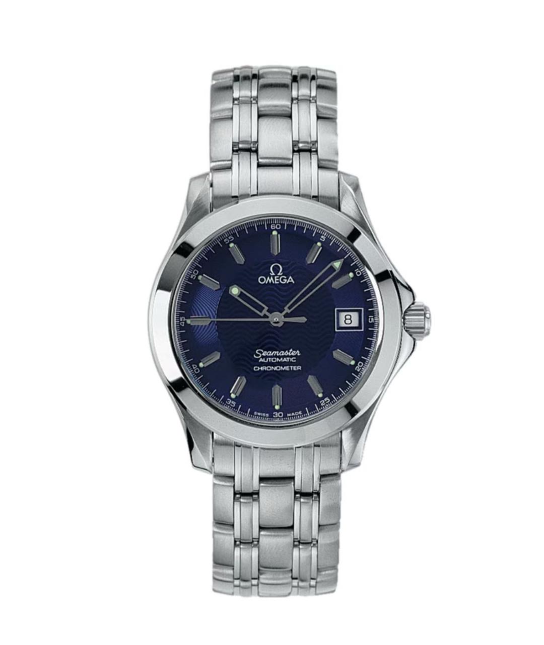 OMEGA Серые стальные часы, фото 1