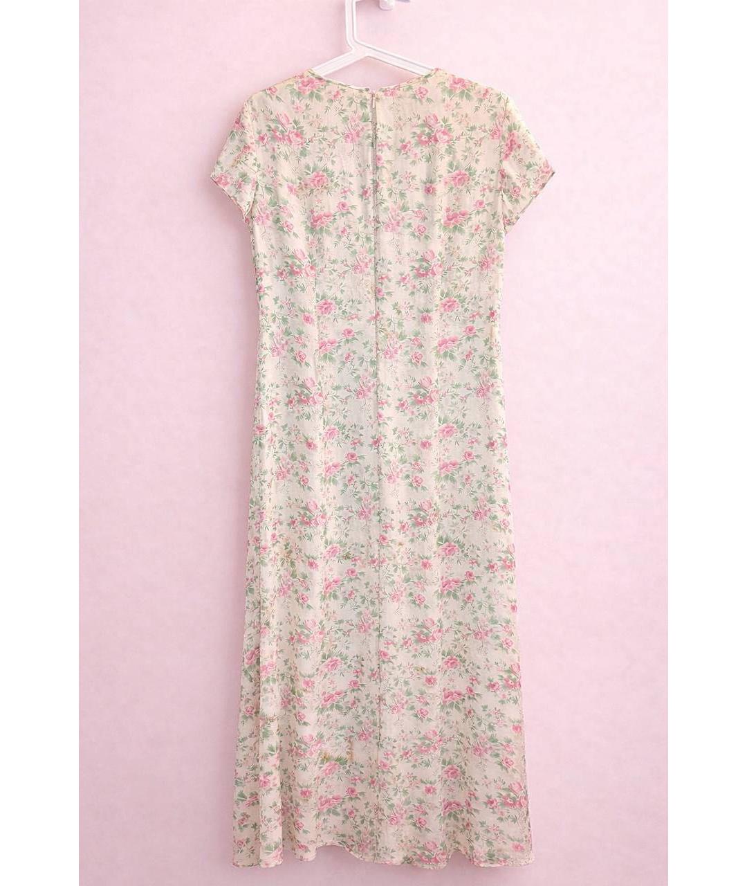 RALPH LAUREN Бежевое шелковое повседневное платье, фото 2