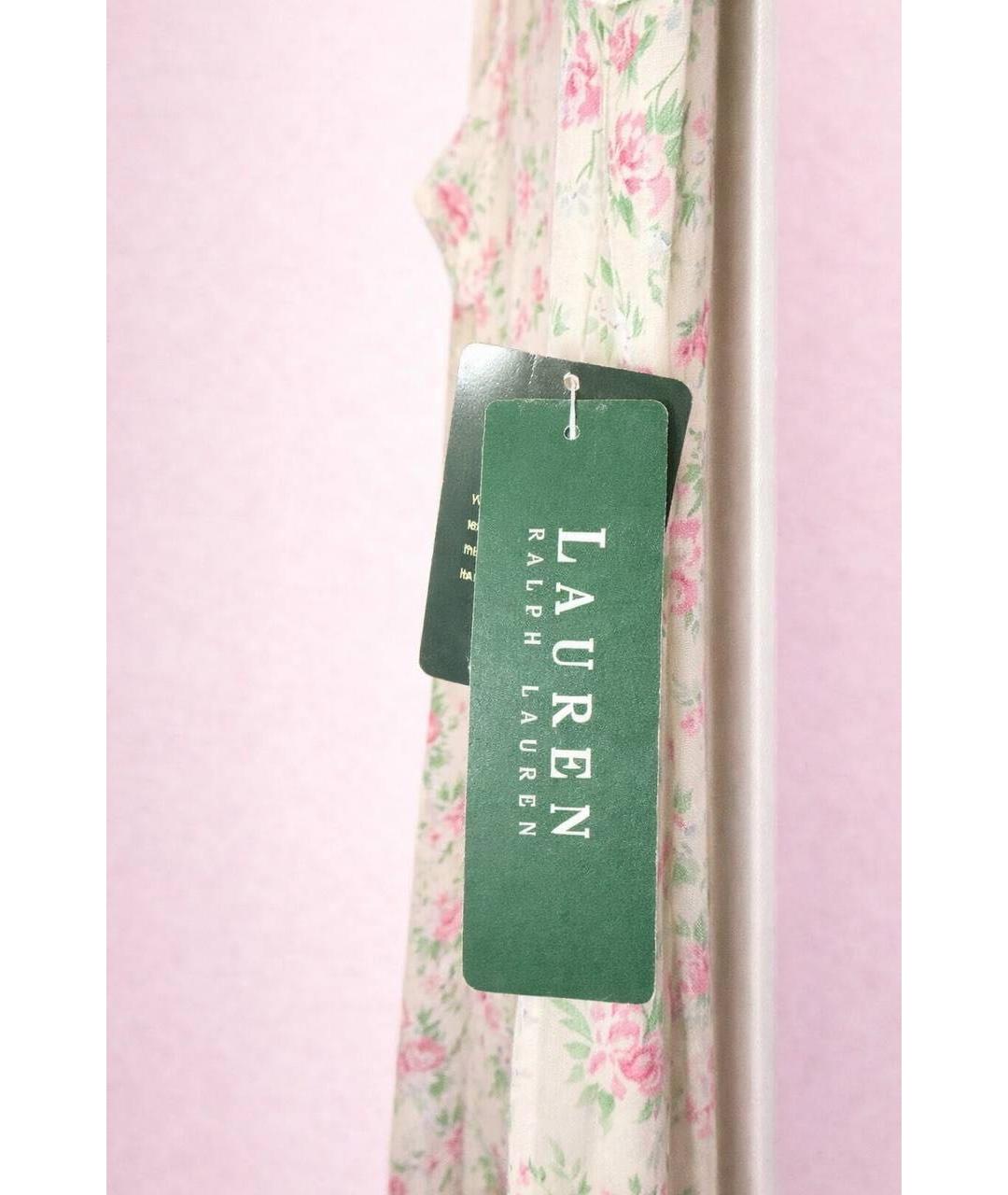 RALPH LAUREN Бежевое шелковое повседневное платье, фото 6