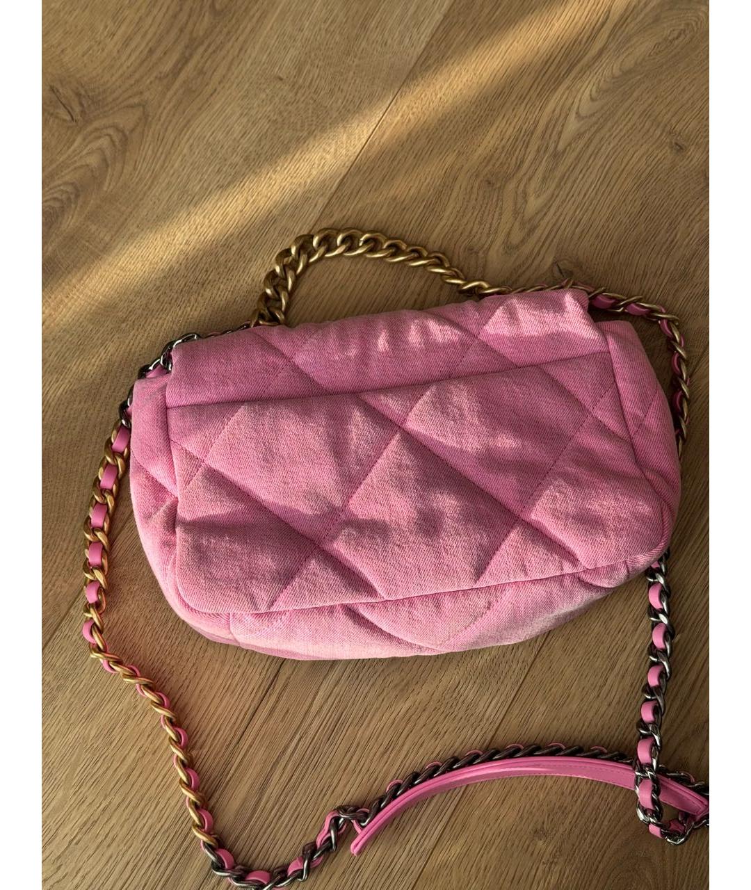 CHANEL Розовая деним сумка через плечо, фото 7