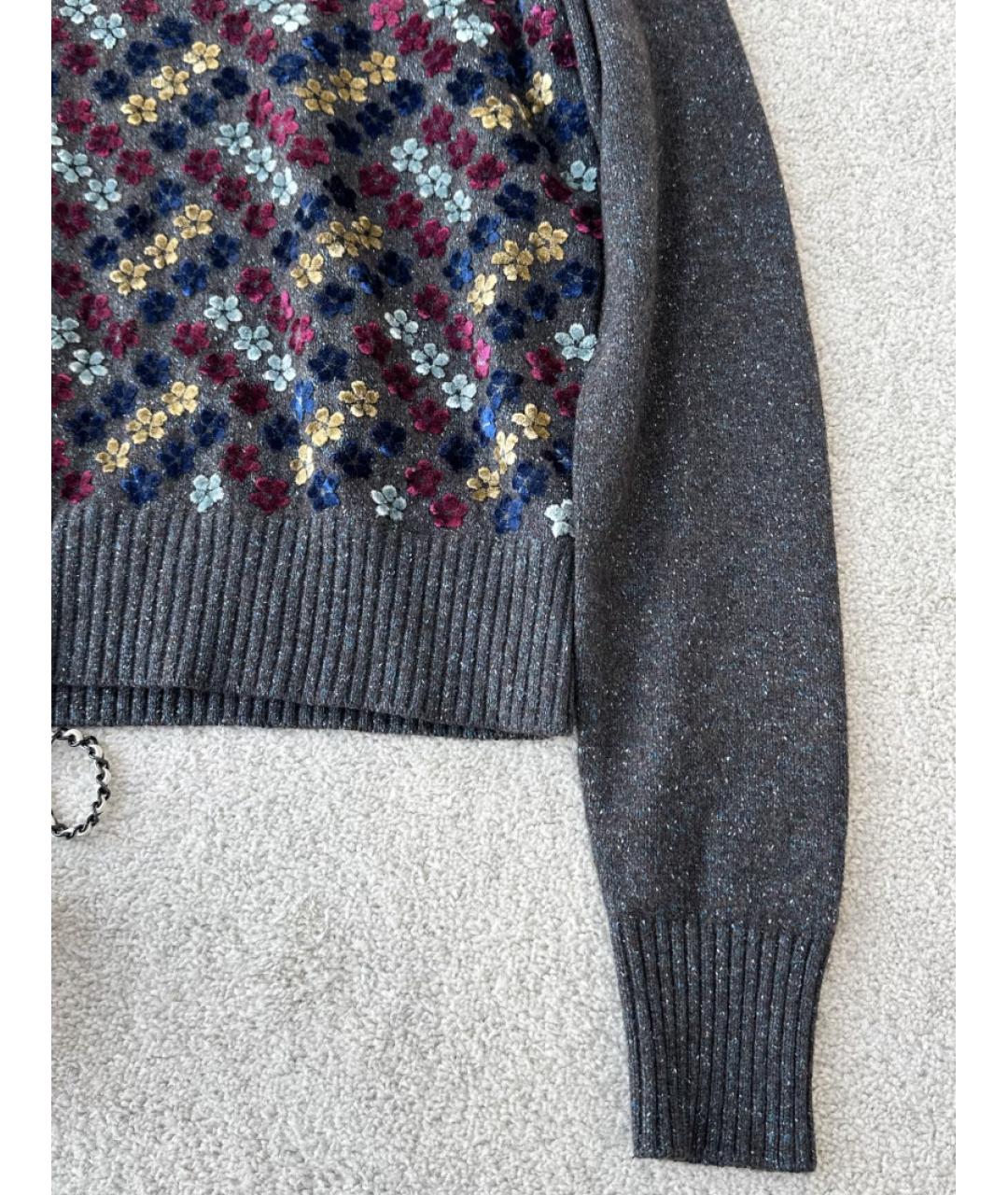 CHANEL Серый шерстяной джемпер / свитер, фото 6