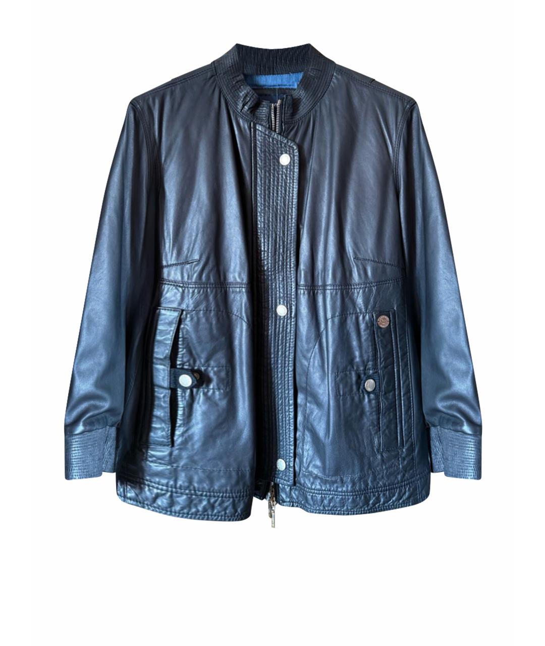 EMPORIO ARMANI Черная кожаная куртка, фото 1