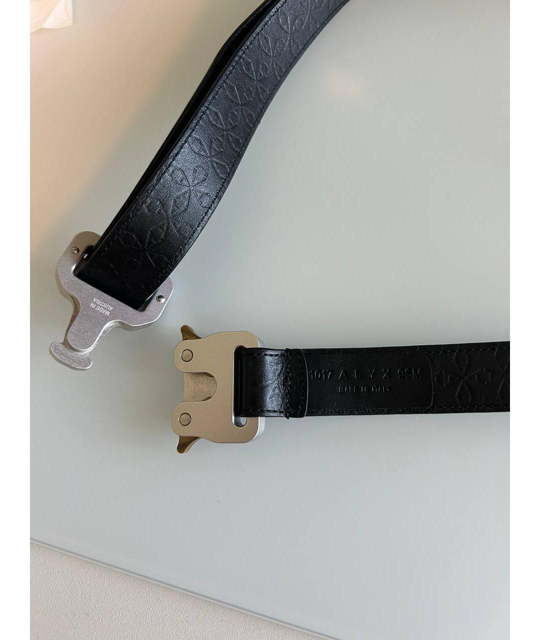 1017 ALYX 9SM Черный кожаный ремень, фото 3