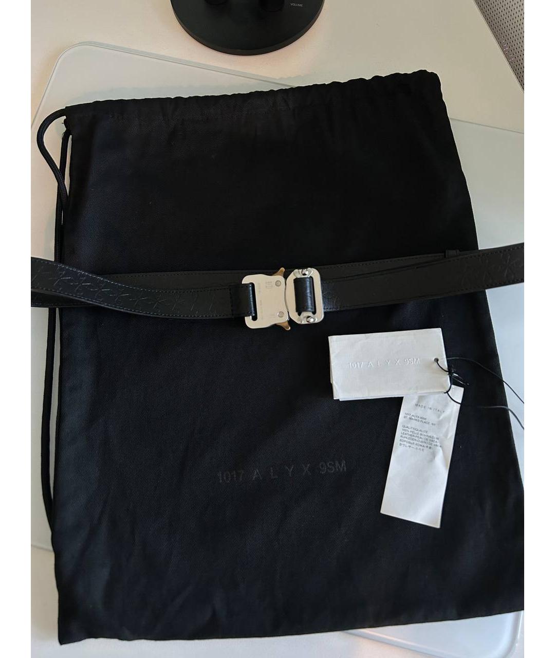 1017 ALYX 9SM Черный кожаный ремень, фото 4