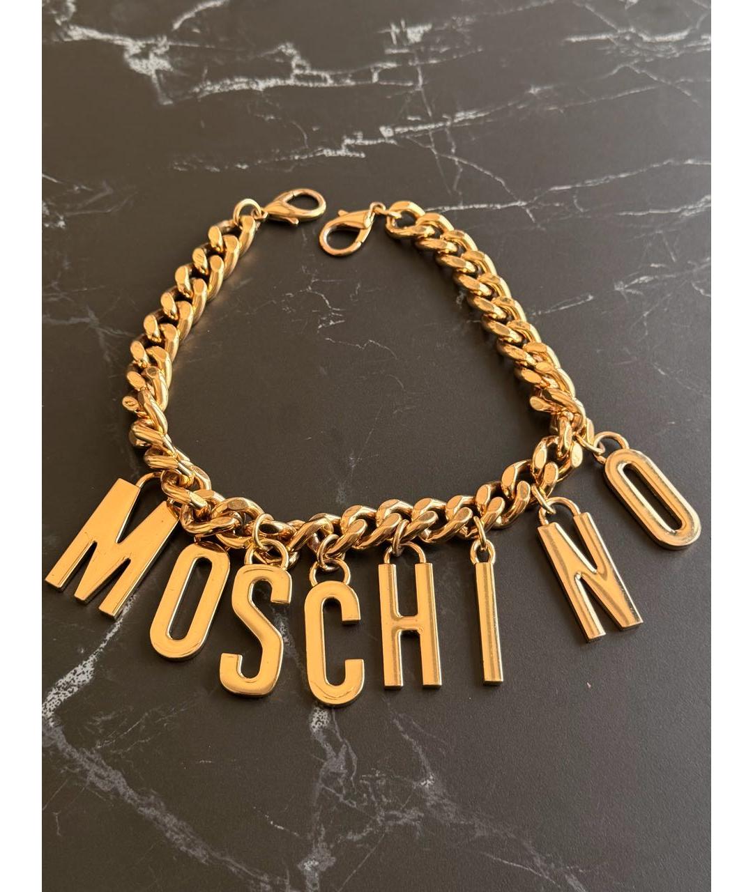 MOSCHINO Золотое латунное колье, фото 6