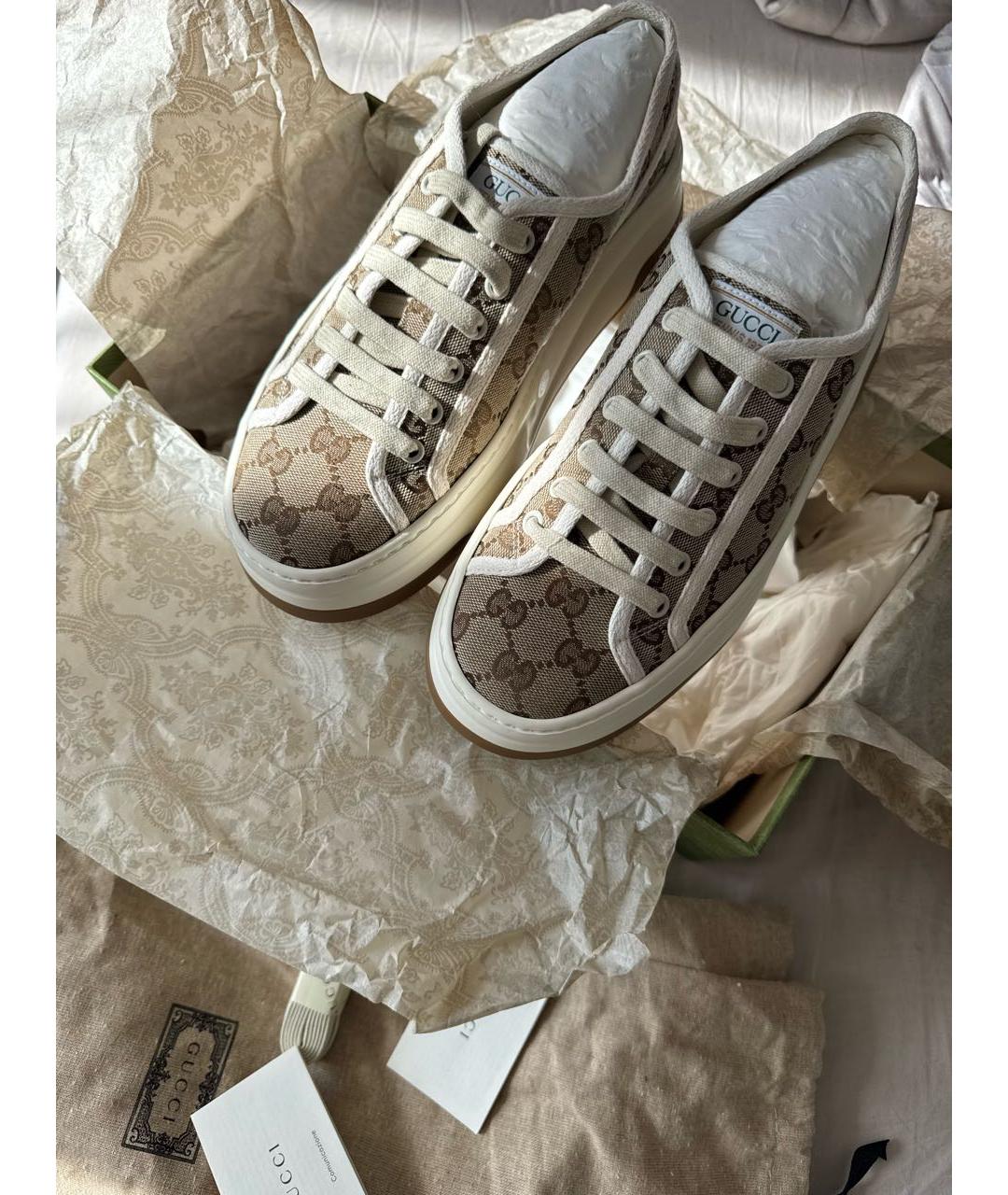 GUCCI Бежевые кроссовки, фото 8
