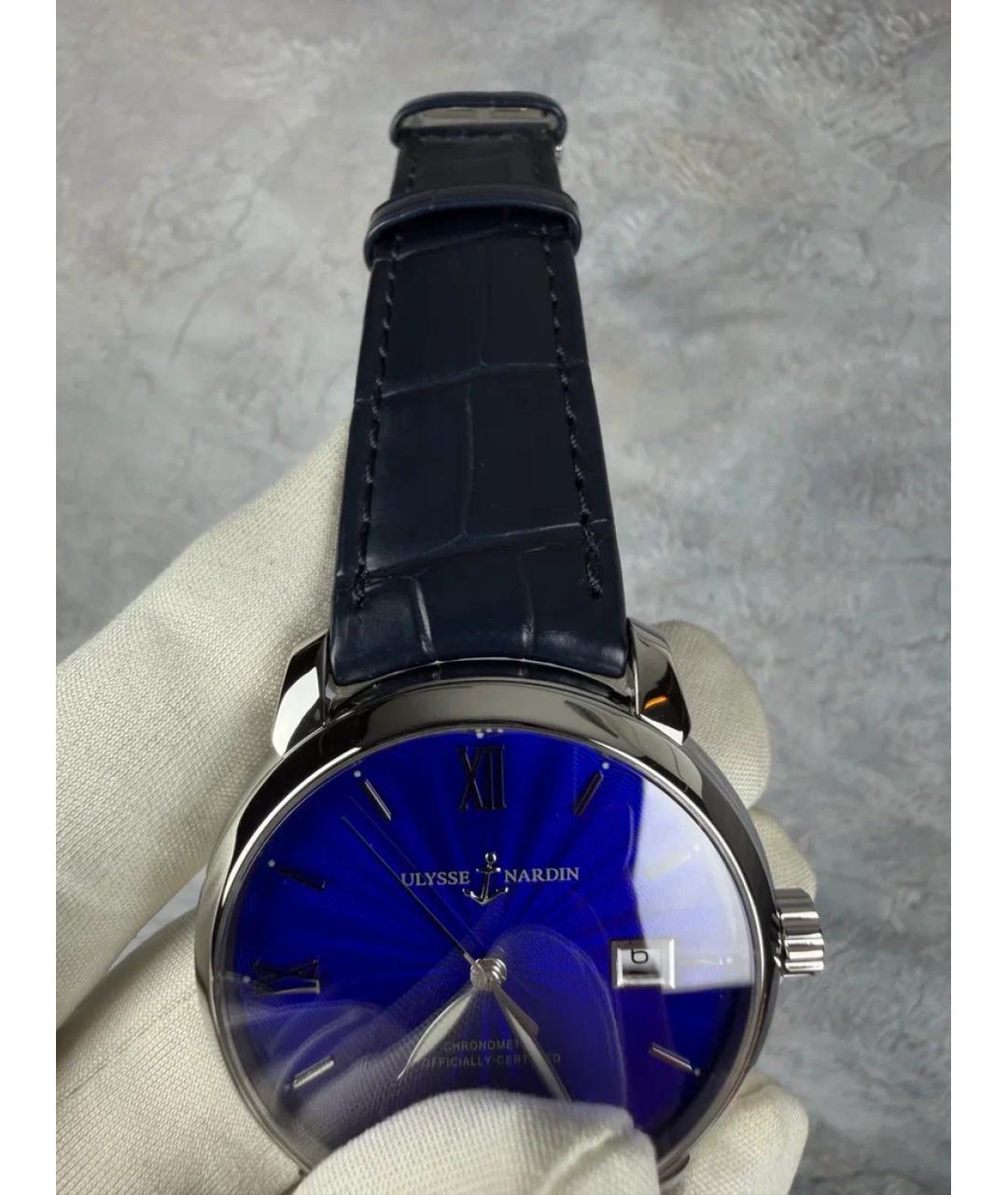 Ulysse Nardin Синие металлические часы, фото 5