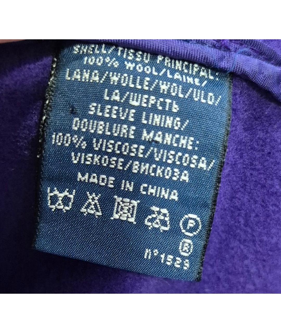 RALPH LAUREN Фиолетовое шерстяное пальто, фото 7