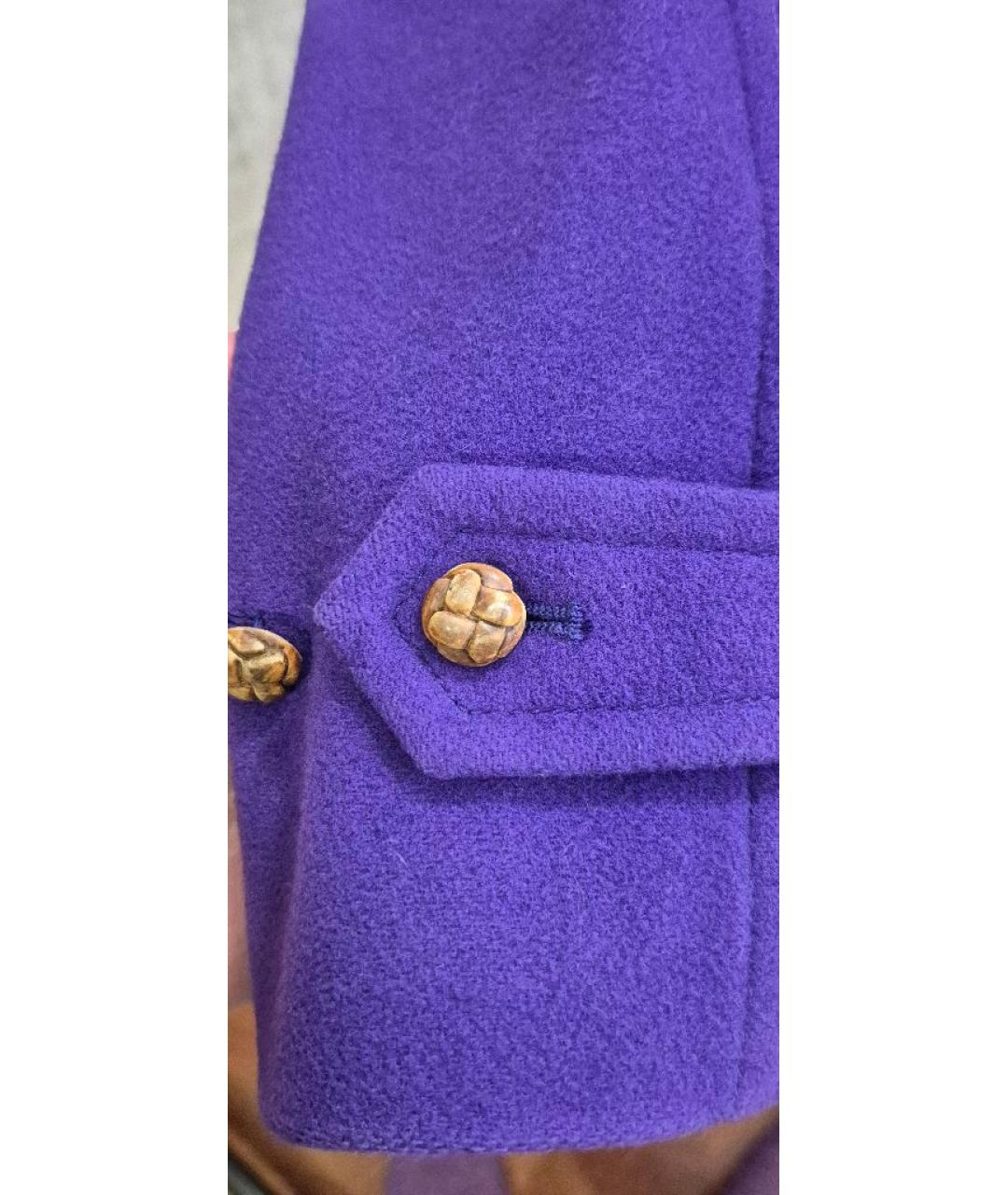 RALPH LAUREN Фиолетовое шерстяное пальто, фото 5