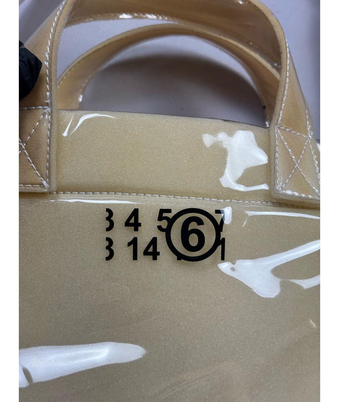 MM6 MAISON MARGIELA Бежевая сумка тоут, фото 4