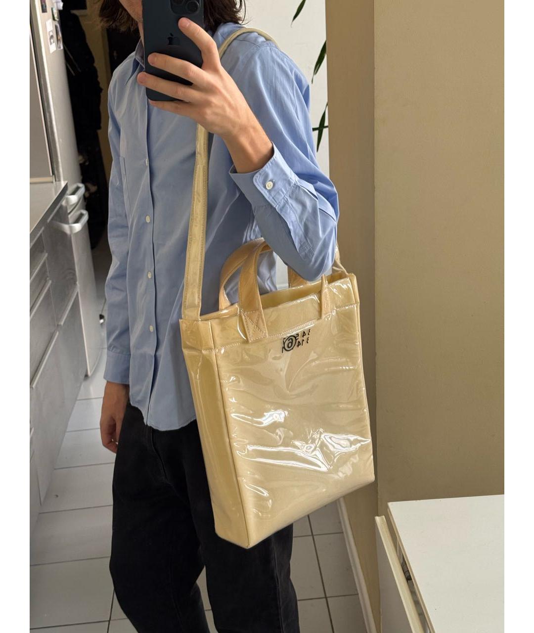 MM6 MAISON MARGIELA Бежевая сумка тоут, фото 6