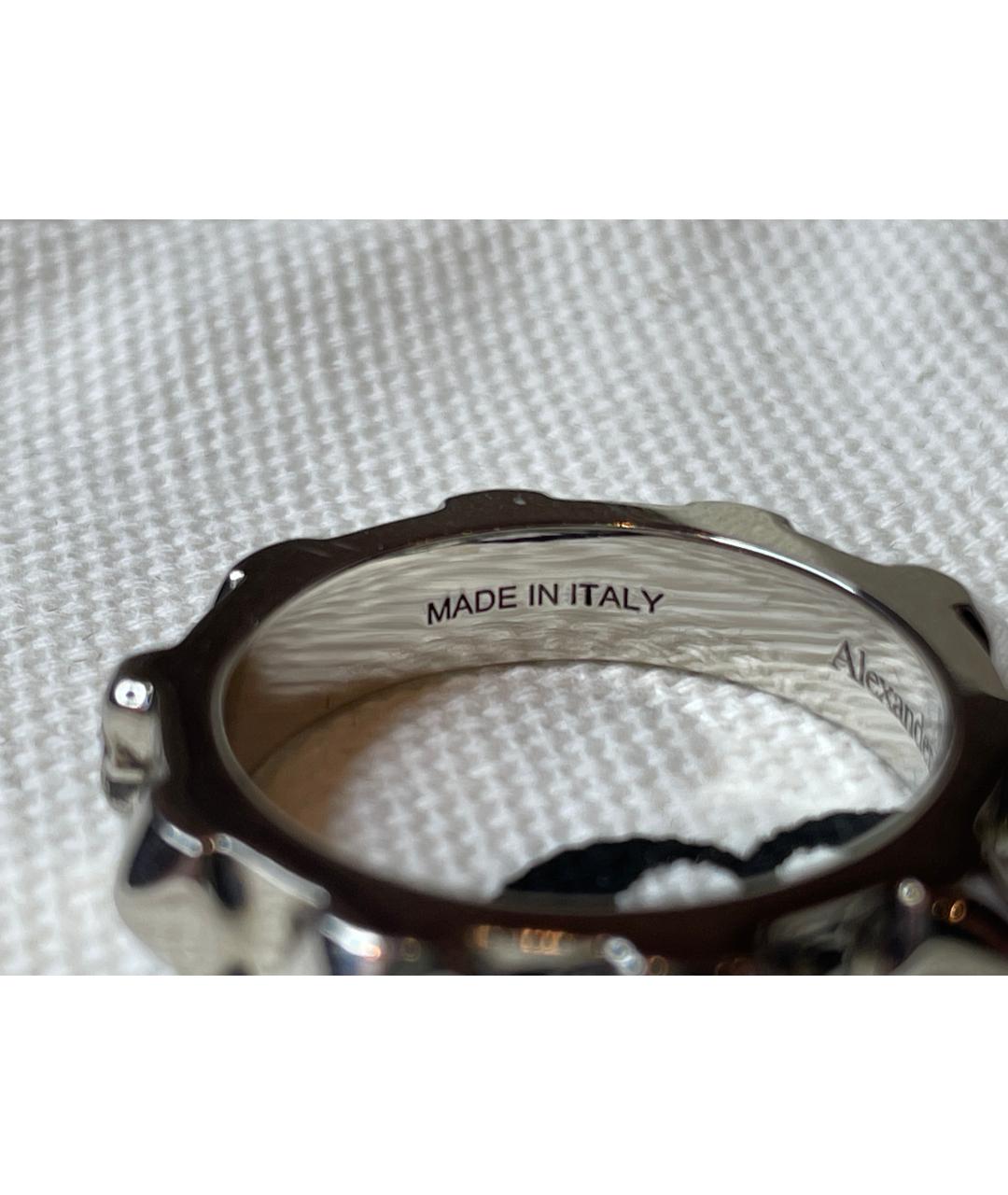 ALEXANDER MCQUEEN Серое латунное кольцо, фото 4