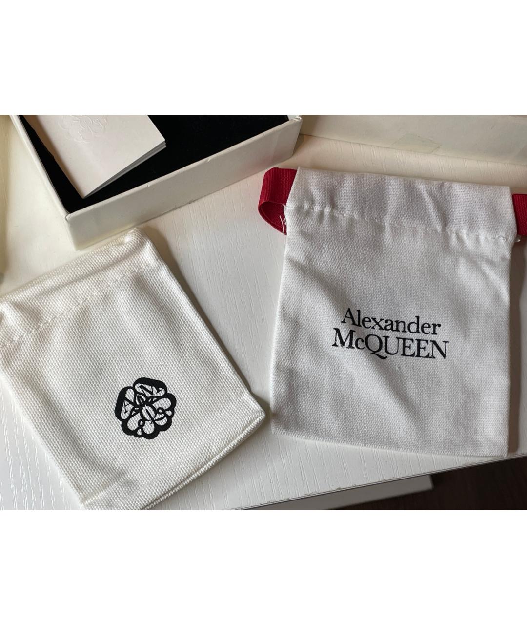 ALEXANDER MCQUEEN Серое латунное кольцо, фото 8