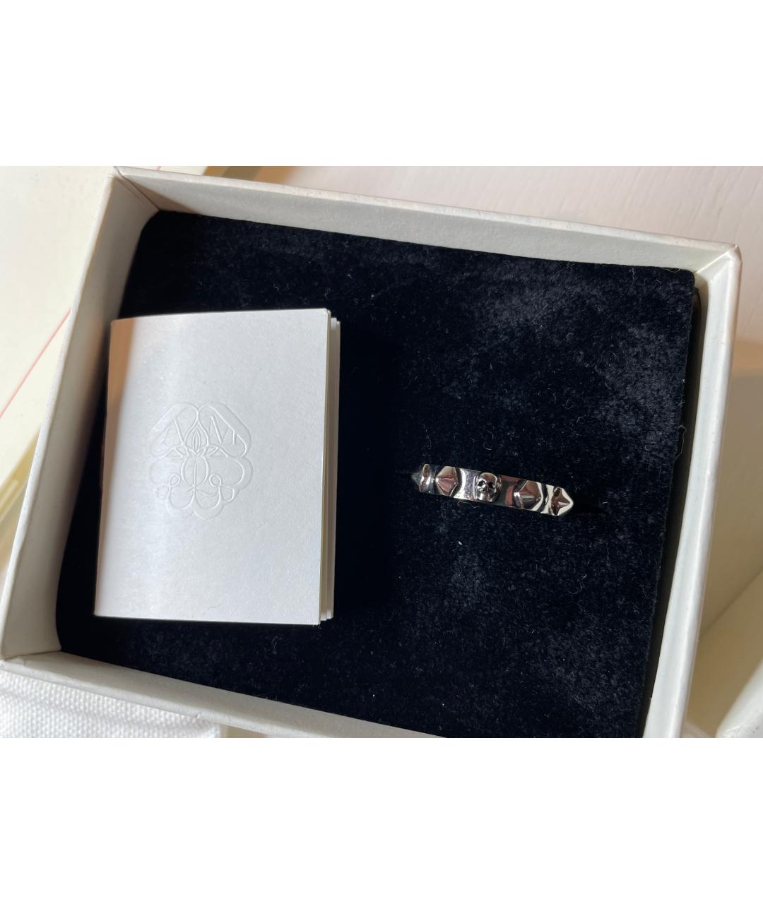 ALEXANDER MCQUEEN Серое латунное кольцо, фото 7