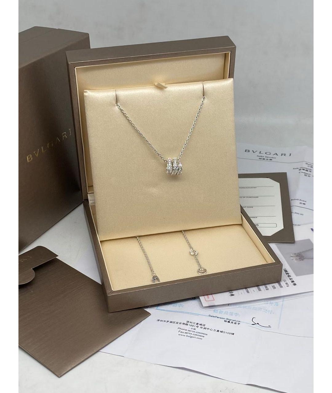 BVLGARI Серебряное колье из белого золота, фото 6