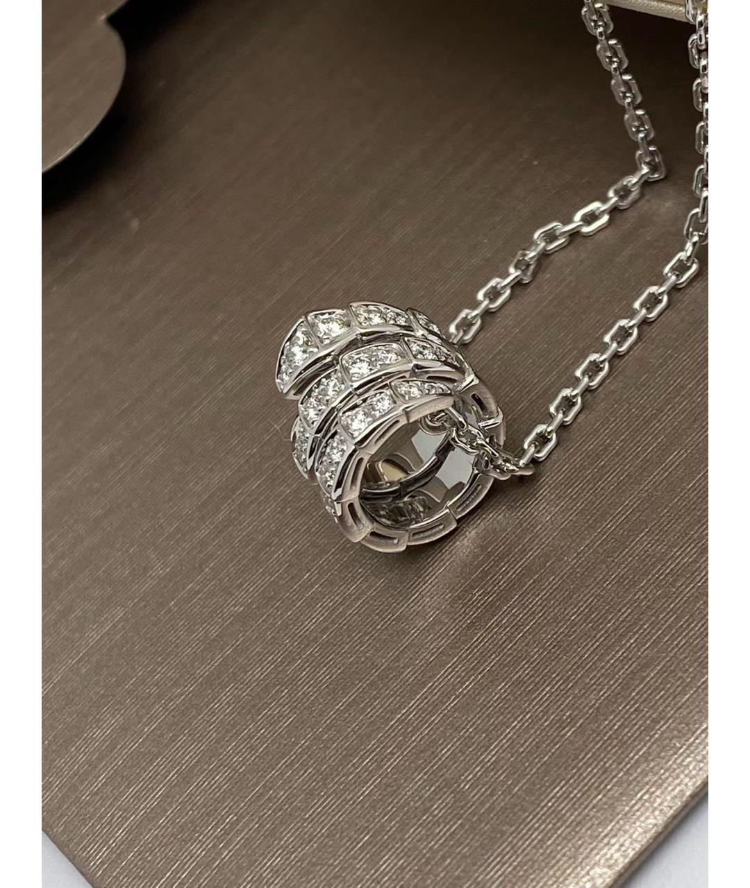 BVLGARI Серебряное колье из белого золота, фото 4