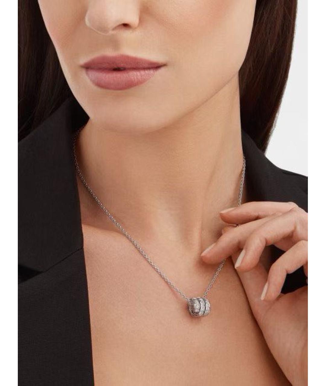 BVLGARI Серебряное колье из белого золота, фото 5