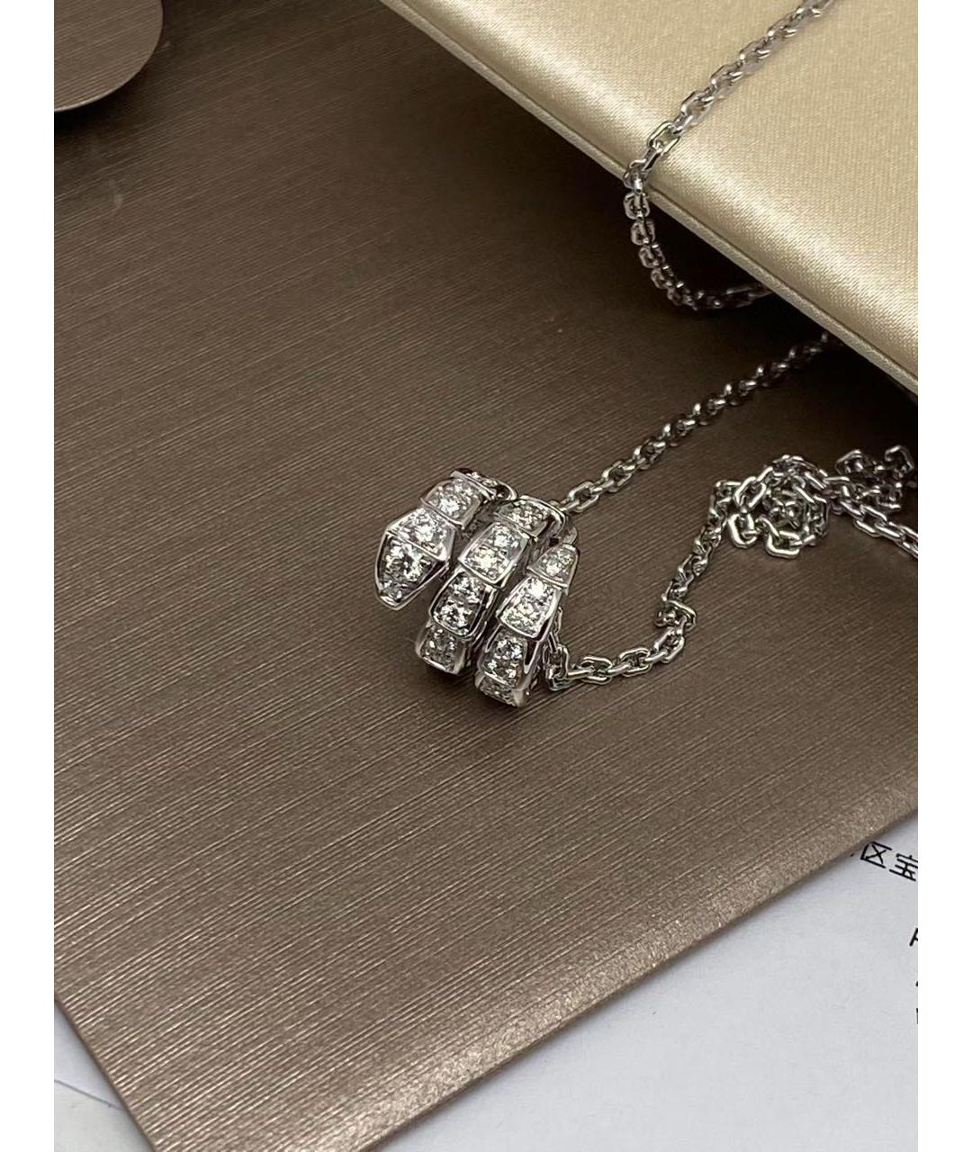 BVLGARI Серебряное колье из белого золота, фото 3