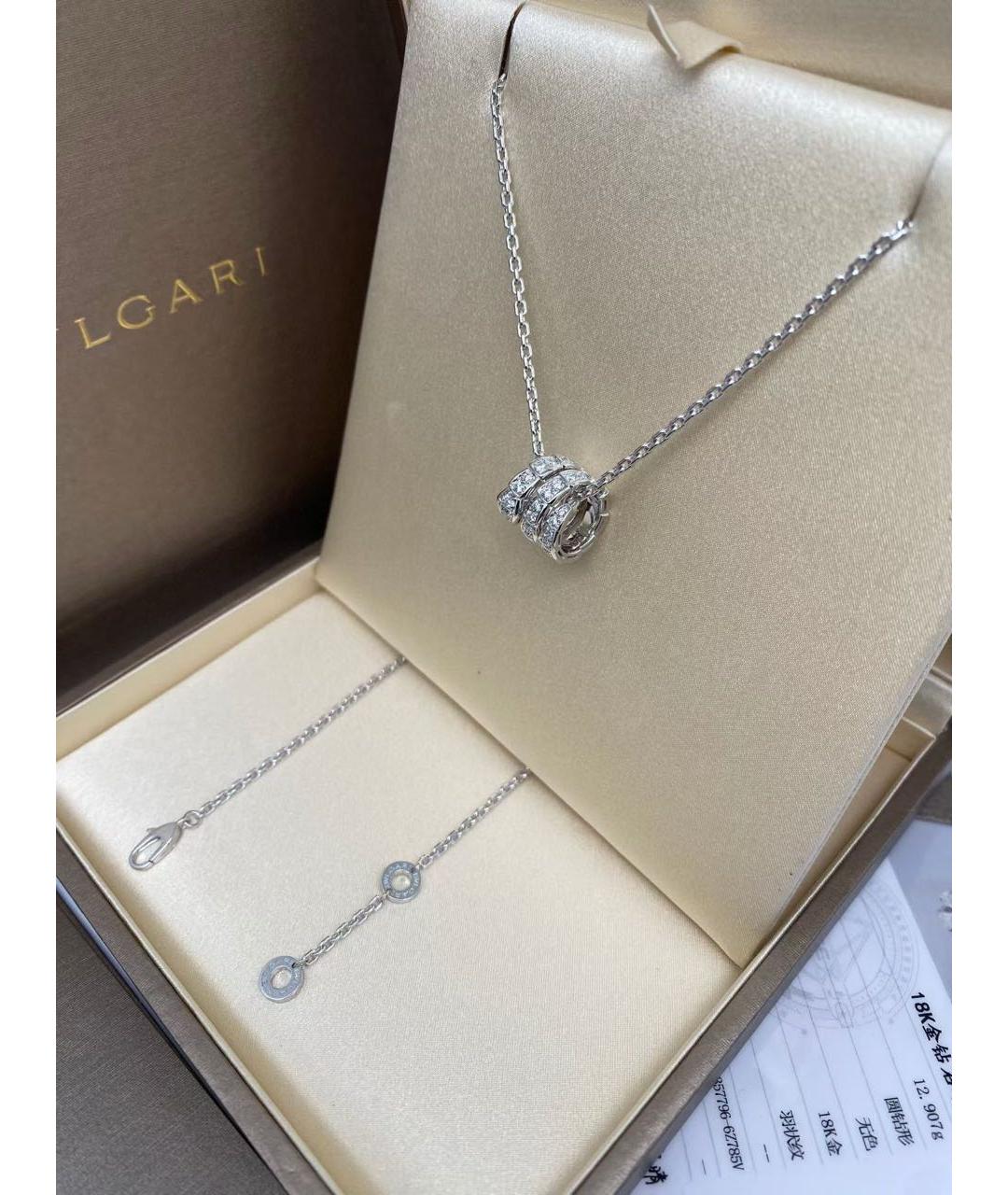 BVLGARI Серебряное колье из белого золота, фото 2