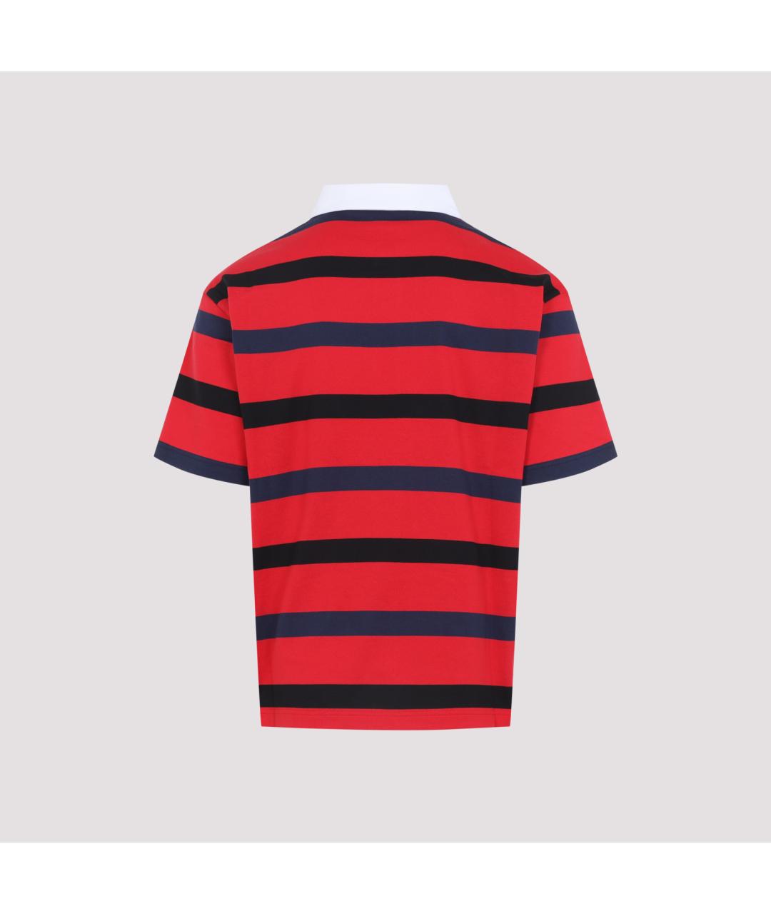 PRADA Красное хлопковое поло с коротким рукавом, фото 3