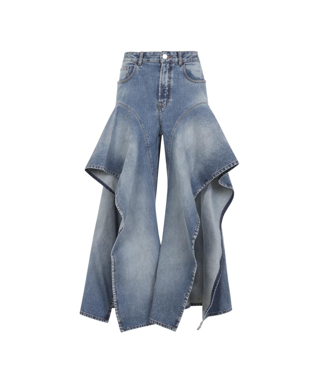 ALAIA Голубые хлопковые джинсы клеш, фото 1