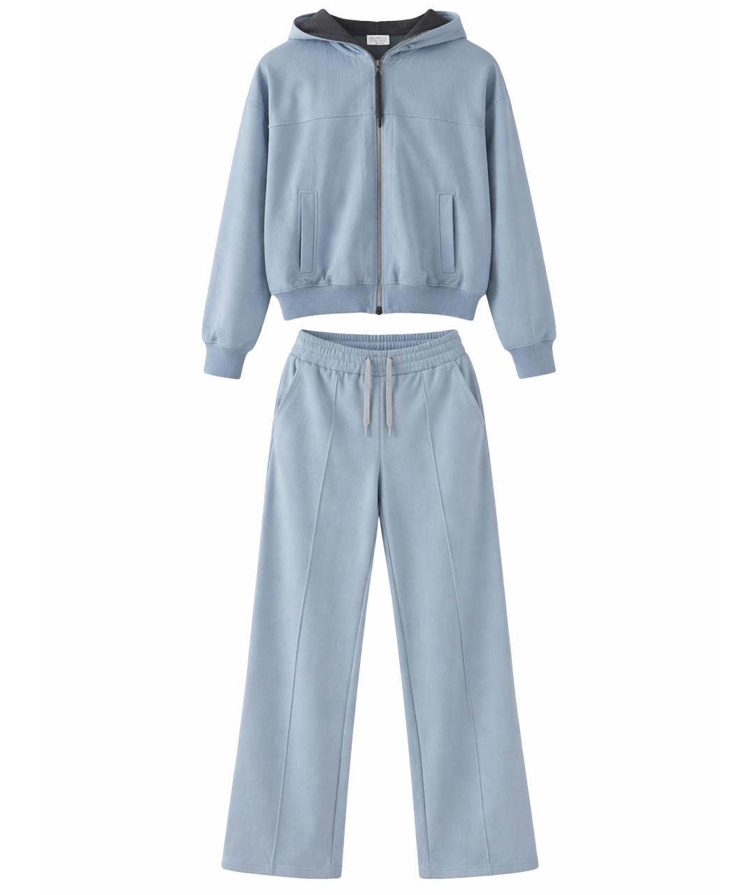 BRUNELLO CUCINELLI Голубой хлопковый спортивные костюмы, фото 1