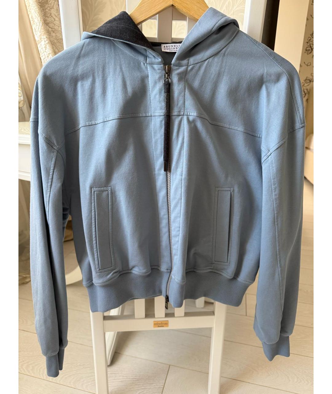 BRUNELLO CUCINELLI Голубой хлопковый спортивные костюмы, фото 8