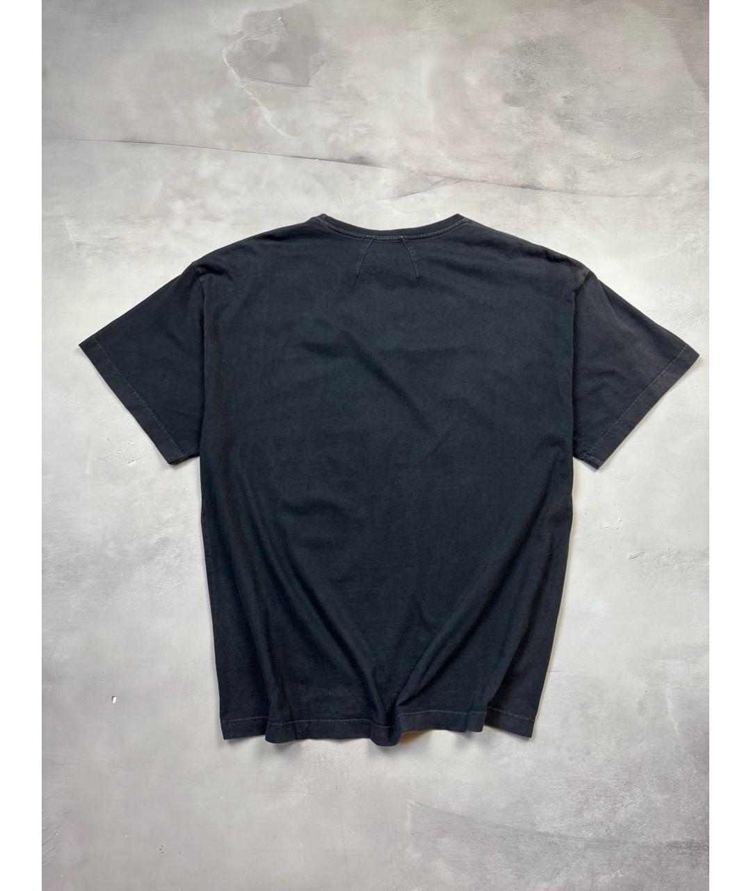 RHUDE Черная хлопковая футболка, фото 3