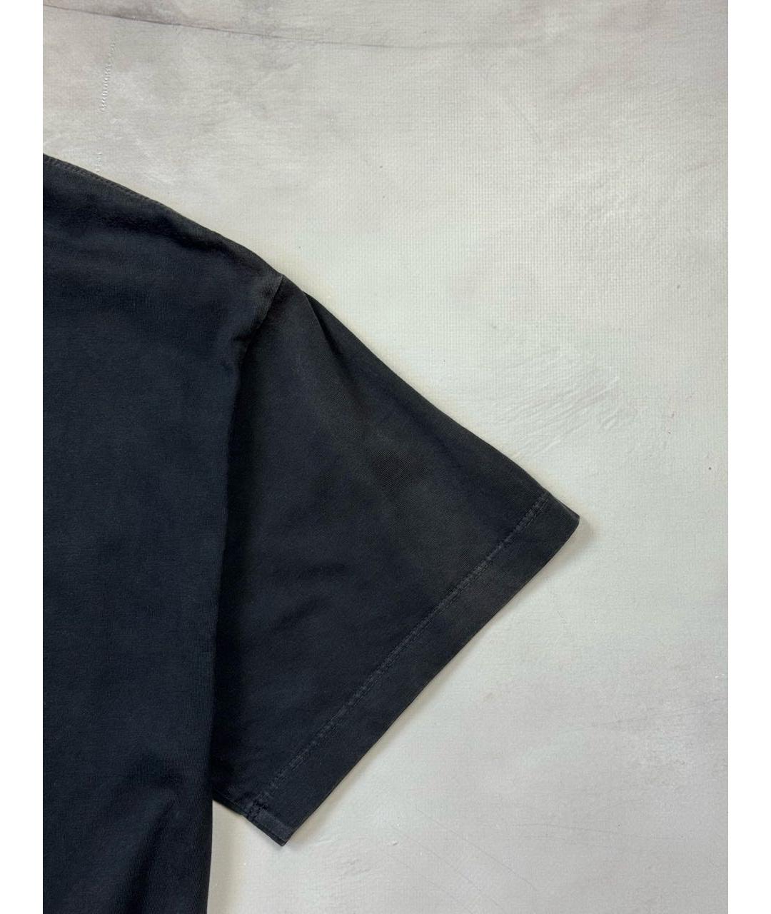 RHUDE Черная хлопковая футболка, фото 6