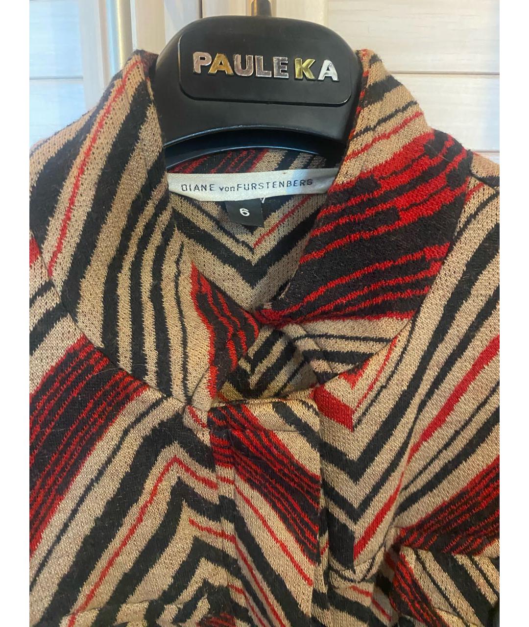 DIANE VON FURSTENBERG Бордовый шерстяной жакет/пиджак, фото 4