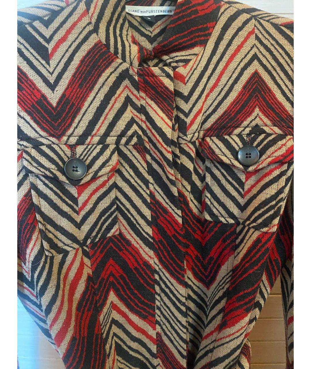 DIANE VON FURSTENBERG Бордовый шерстяной жакет/пиджак, фото 3