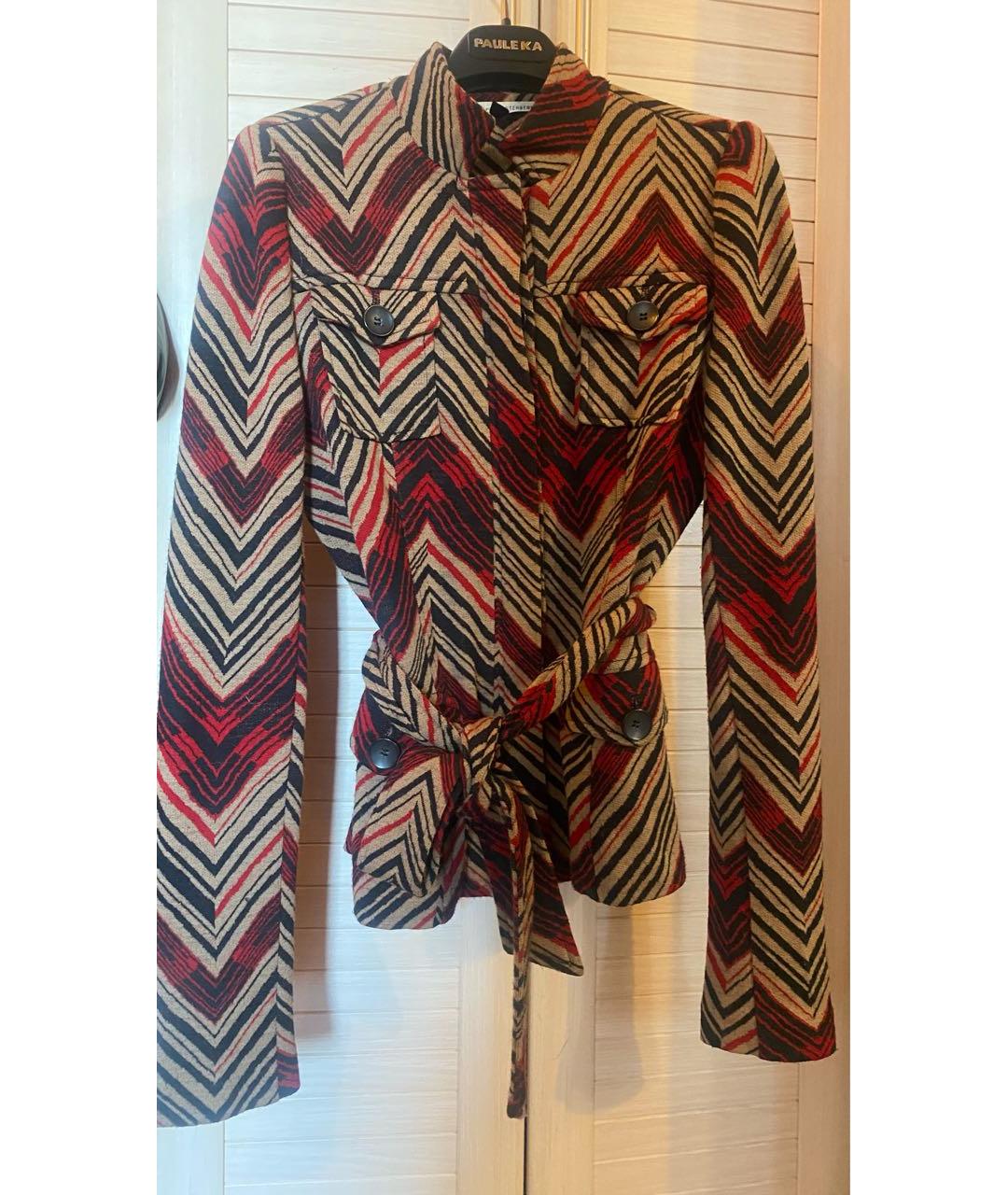 DIANE VON FURSTENBERG Бордовый шерстяной жакет/пиджак, фото 6