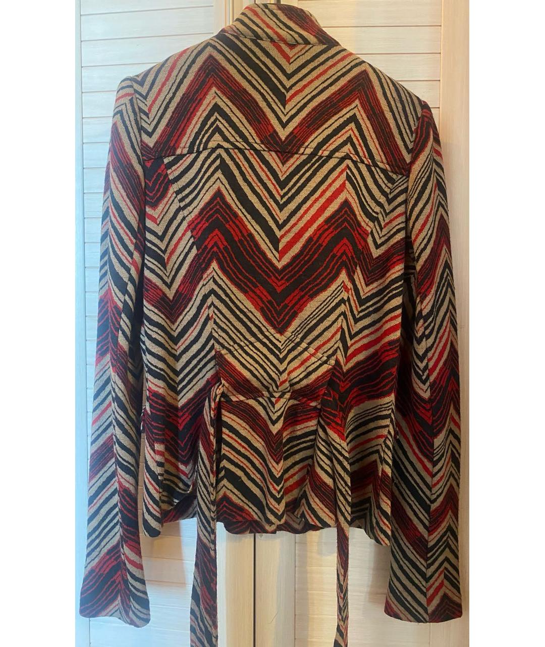 DIANE VON FURSTENBERG Бордовый шерстяной жакет/пиджак, фото 7