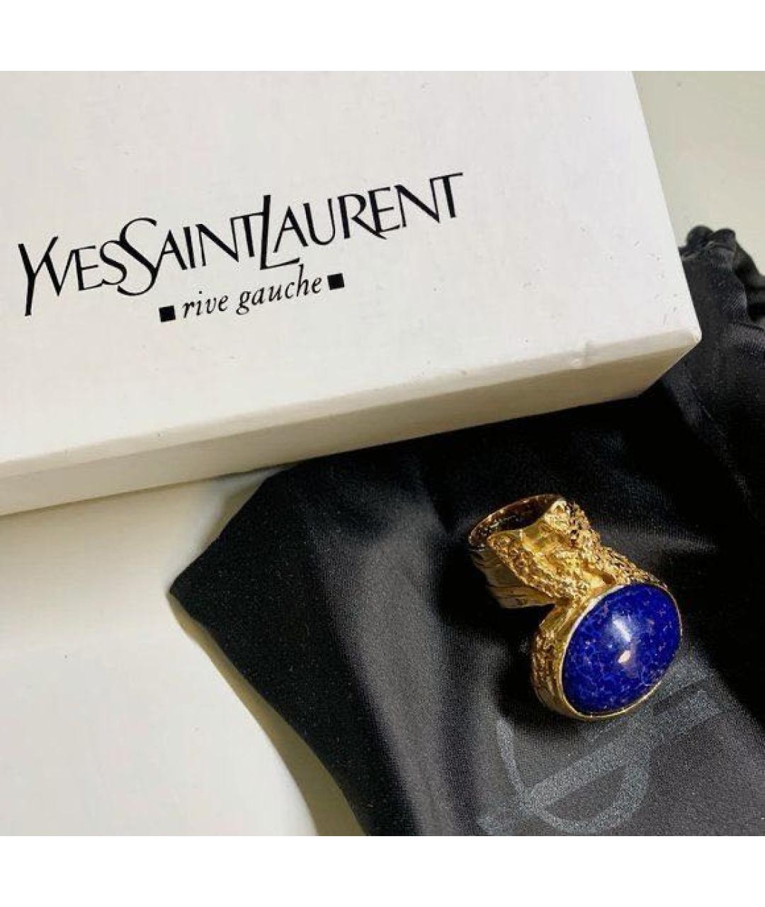 SAINT LAURENT Золотое латунное кольцо, фото 3