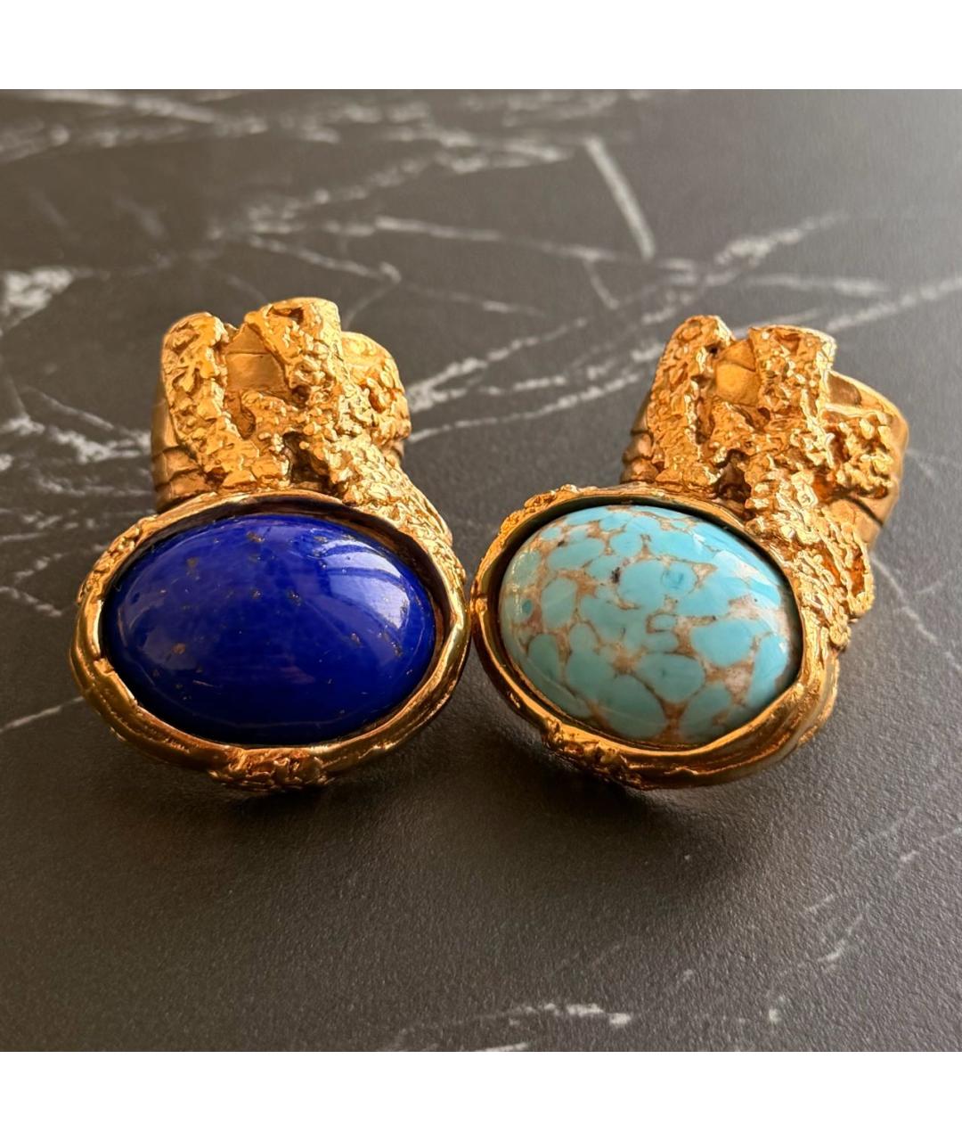 SAINT LAURENT Золотое латунное кольцо, фото 5