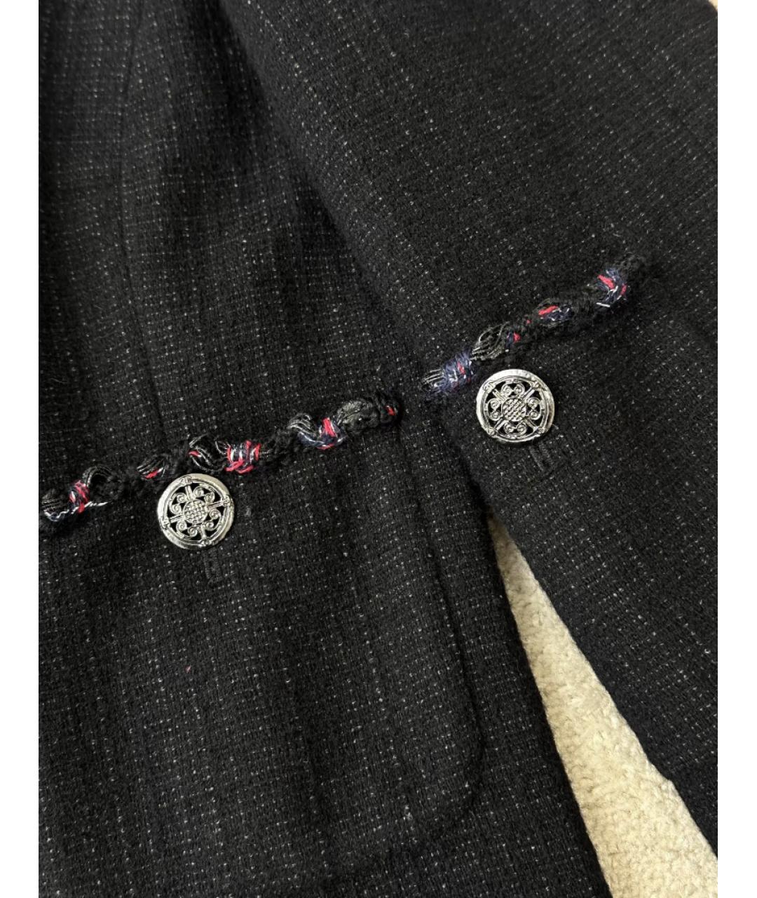 CHANEL Черный шерстяной жакет/пиджак, фото 4