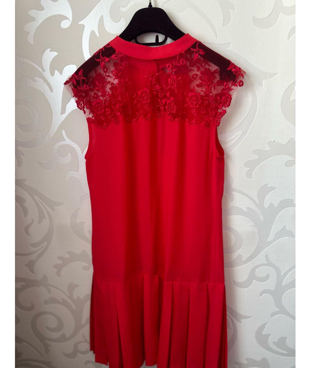 ERMANNO SCERVINO Красное кружевное коктейльное платье, фото 2