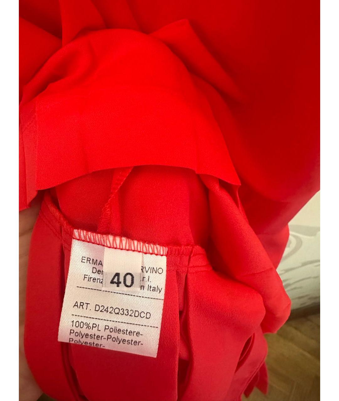 ERMANNO SCERVINO Красное кружевное коктейльное платье, фото 6