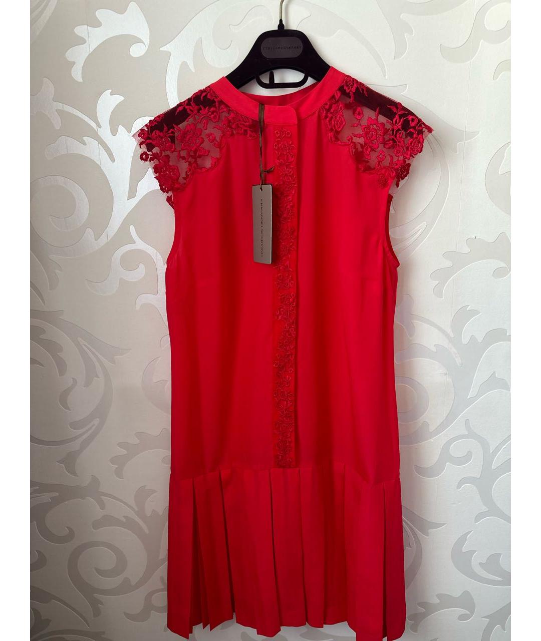 ERMANNO SCERVINO Красное кружевное коктейльное платье, фото 5