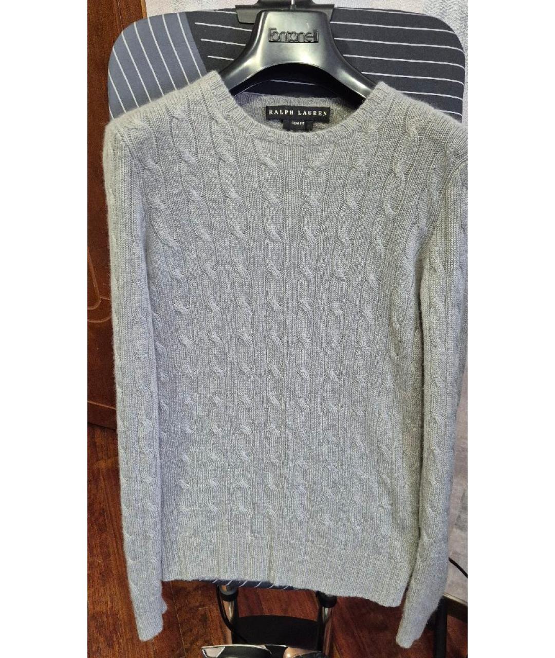 RALPH LAUREN Серый кашемировый джемпер / свитер, фото 4