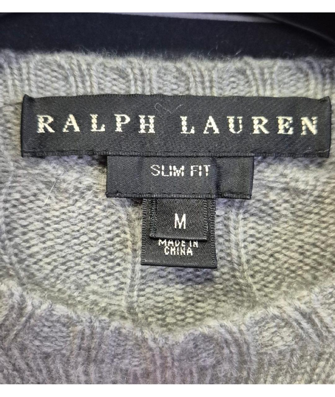 RALPH LAUREN Серый кашемировый джемпер / свитер, фото 2