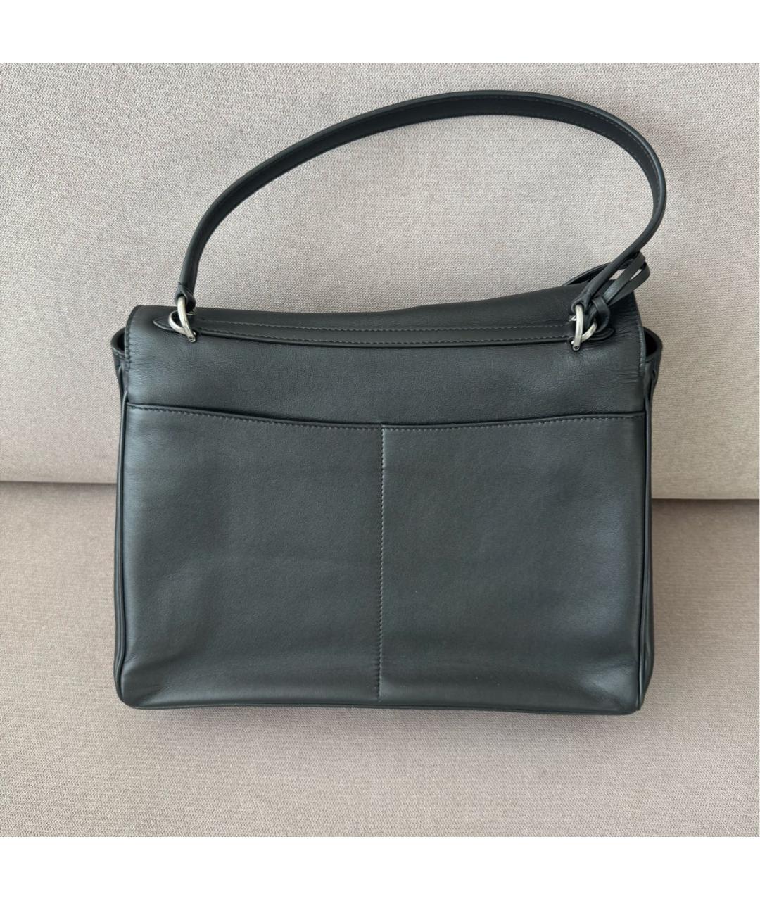 BALENCIAGA Черная кожаная сумка через плечо, фото 3