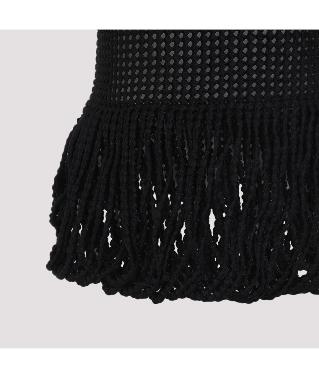 ALAIA Черная вискозная блузы, фото 4