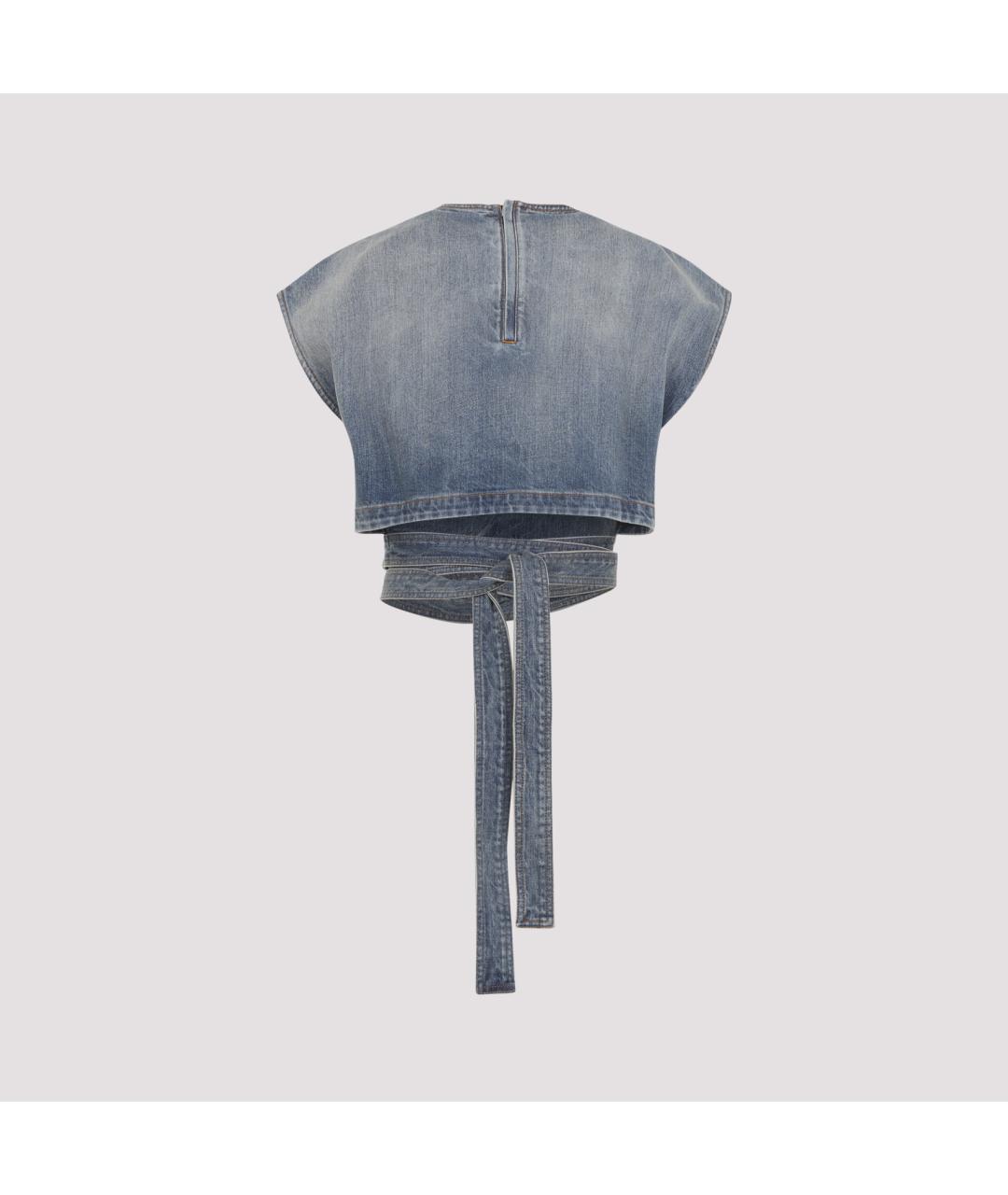 ALAIA Голубая хлопковая блузы, фото 3